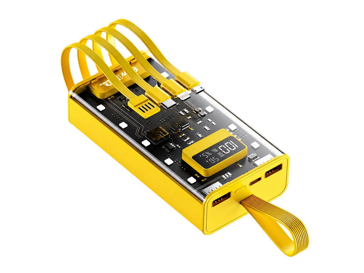 YM-1082 Kukee RectangularBig Screen30000mAh Fast Charge4Cable
