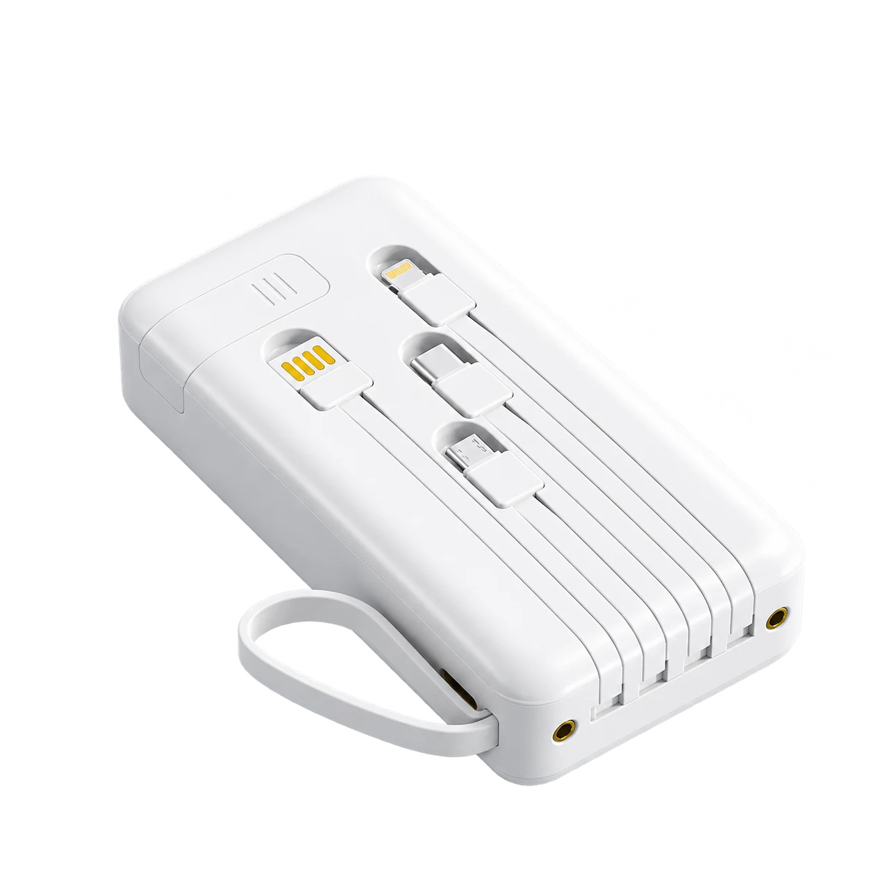YM-1350 Zhuoyue RectangularDiagonal Texture10000mAh 4-in-1 Cables