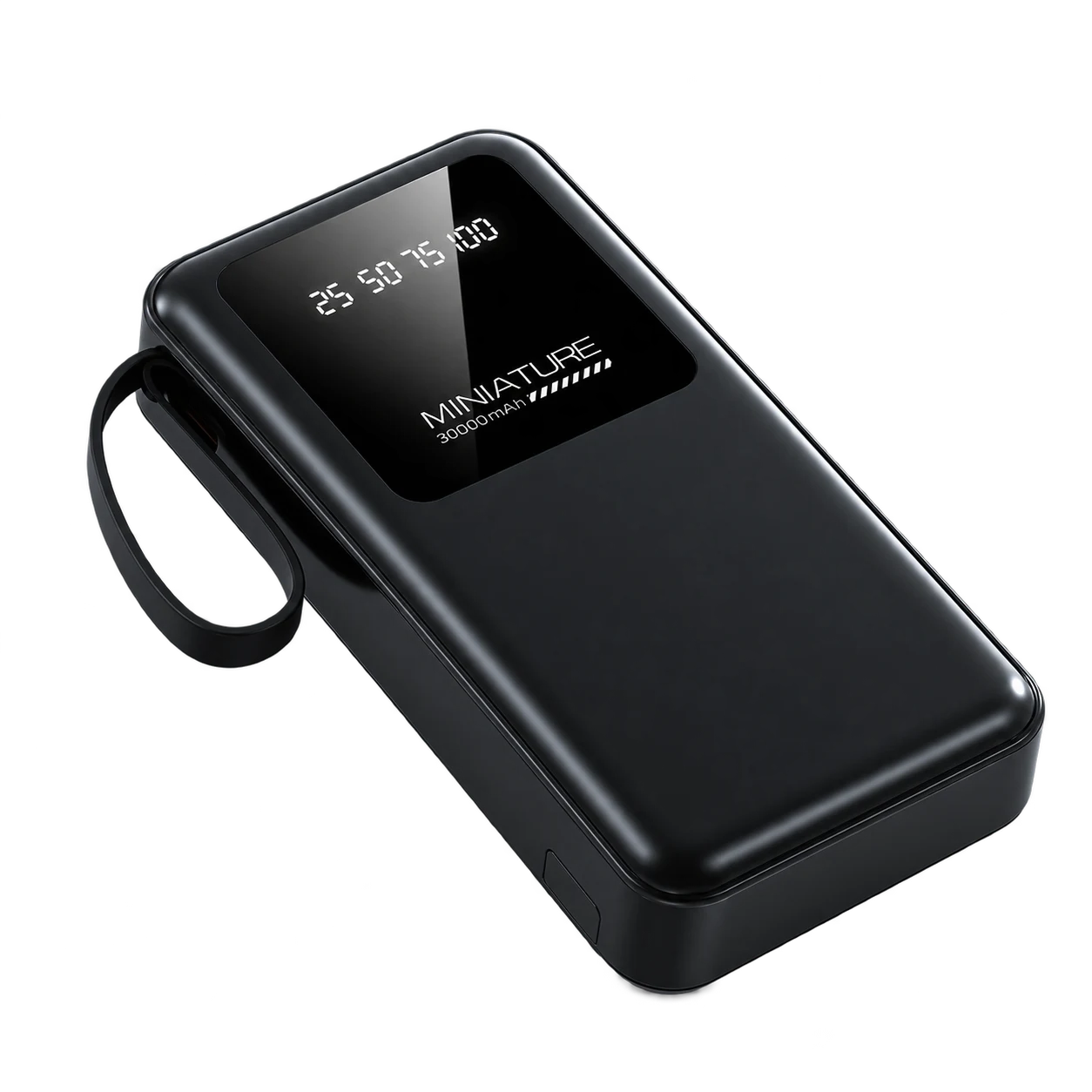 YM-1462 Zhuoyue Rectangular30000mAh Half-Screen4-in-1 Cables(Lanyard)