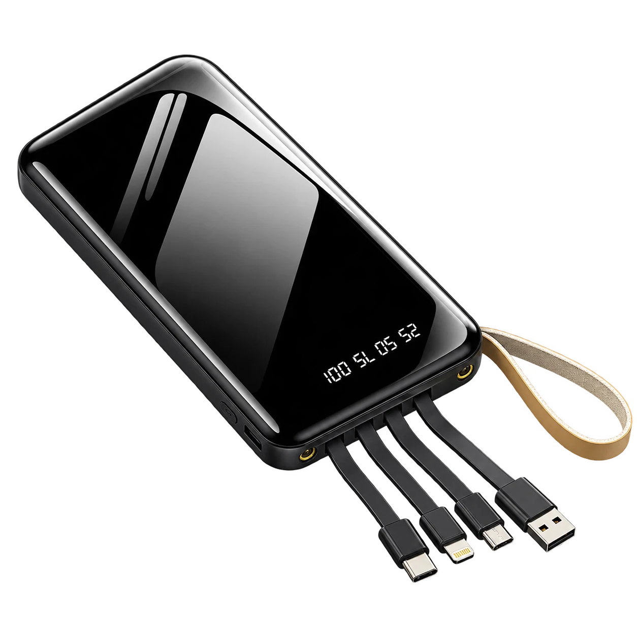 YM-490S Zhuoyue10000mAh Full Screen100%4-in-1 Cables(Lanyard)