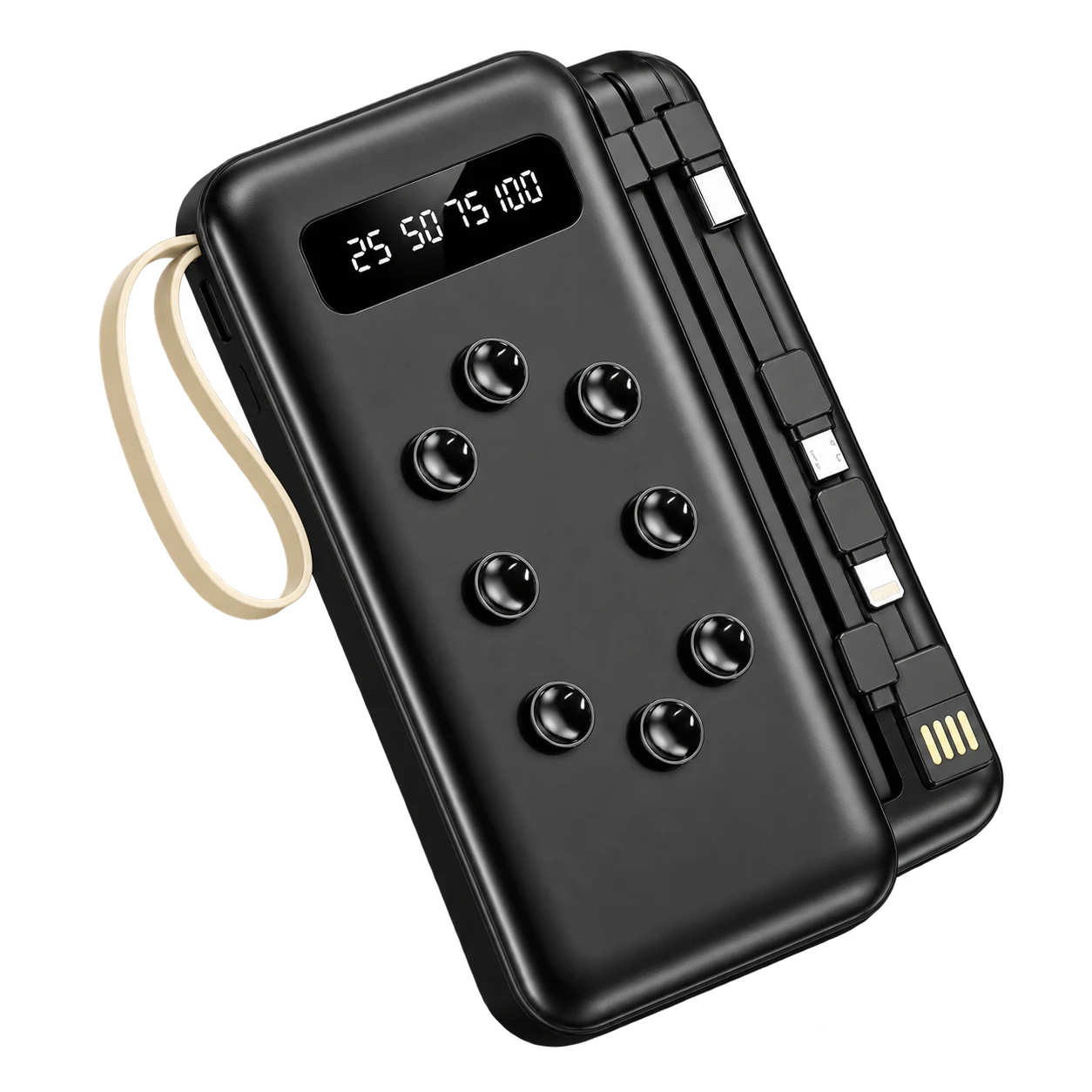YM-517 Zhuoyue10000mAh Suction Cup4-in-1 Cables(Leather Lanyard)