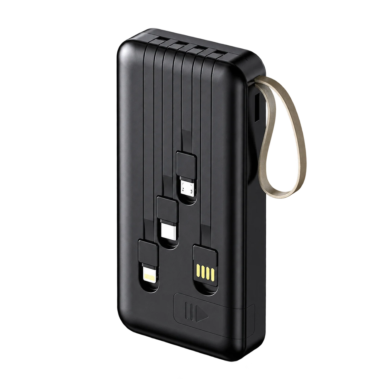 YM-525 Zhuoyue Rectangular20000mAh Indicator Light4-in-1 Cables(Lanyard)
