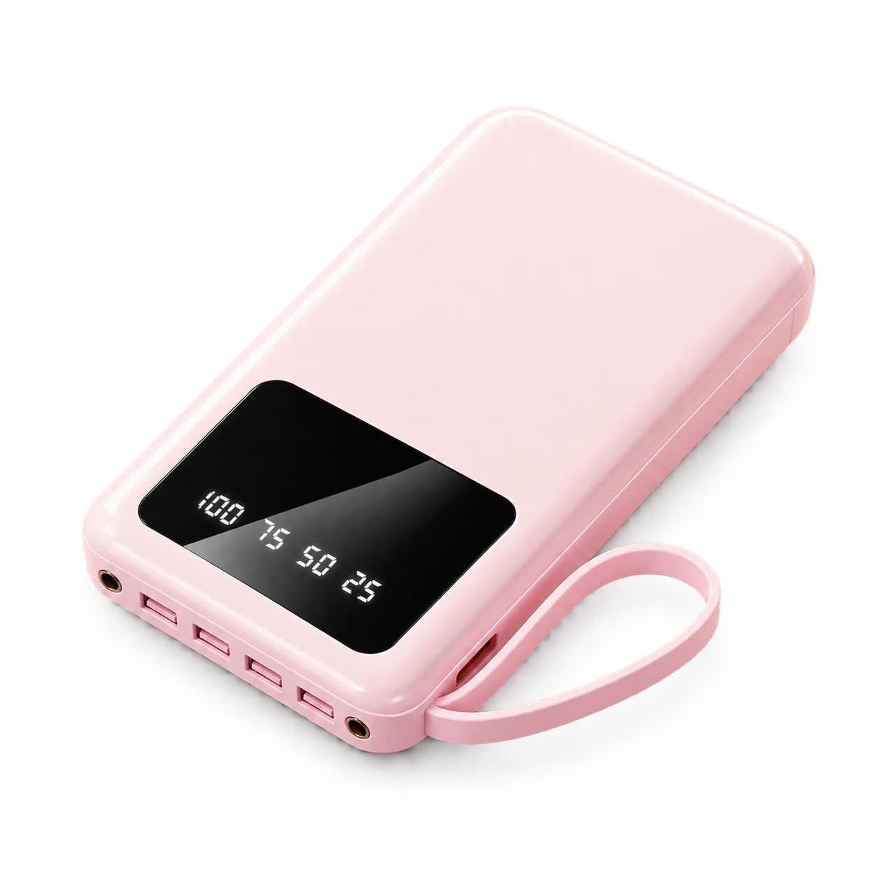 YM-923 Zhuoyue Rectangular20000mAh Half-Screen Detachable4-in-1 Cables